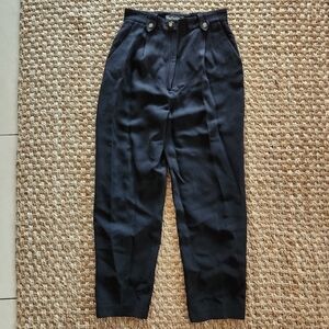 Griffith Gray Women's Black High Waist Gold Buttons Dress Pants 27
